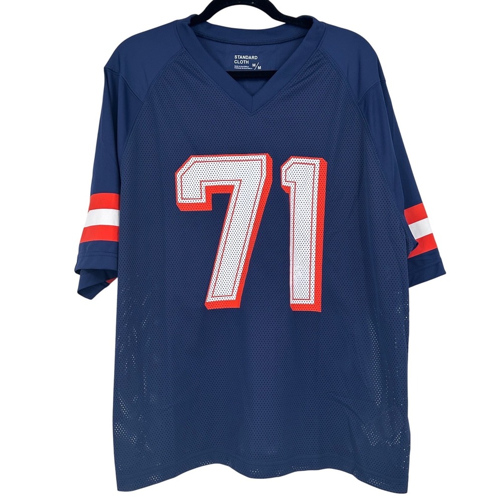 Standard Cloth Urban Outfitters Mens Mesh Football Jersey Navy Blue 71 Size M